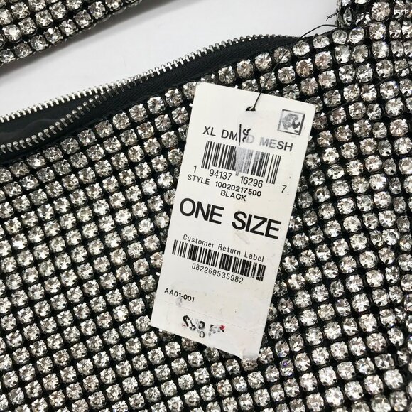 I.N.C. International Concepts Black Diamond Mesh Hobo Bag - Picture 11 of 11